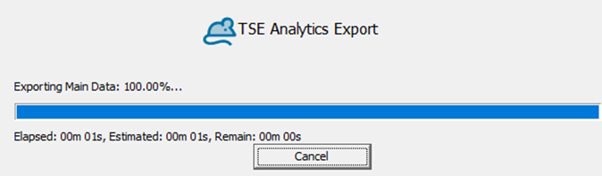 Figure: TSE Analytics Export